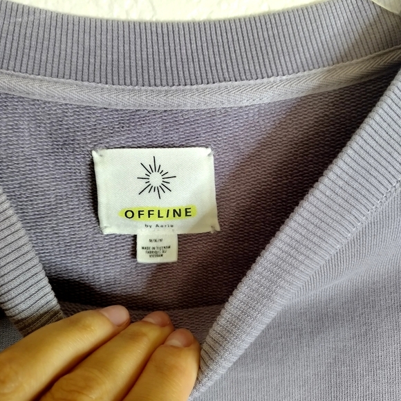 Aerie Offline Doesn't Share Dessert Crew Neck Sweatshirt Sz M - Picture 5 of 8